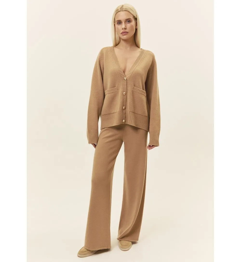 Straight-leg extrafine merino wool trousers