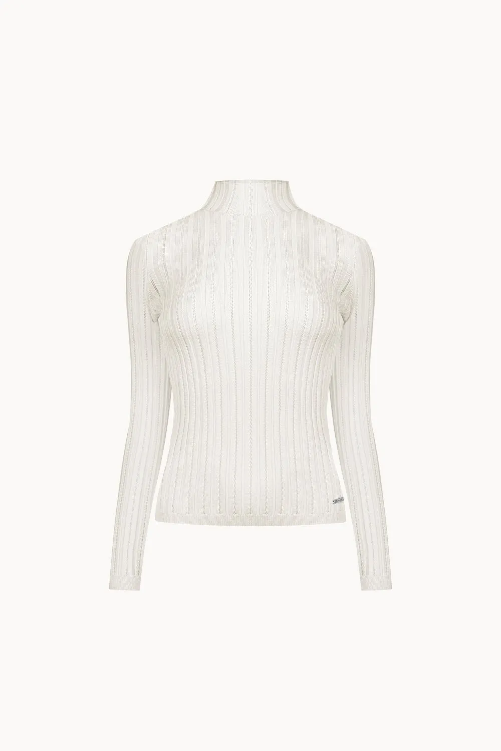 Openwork viscose sweater
