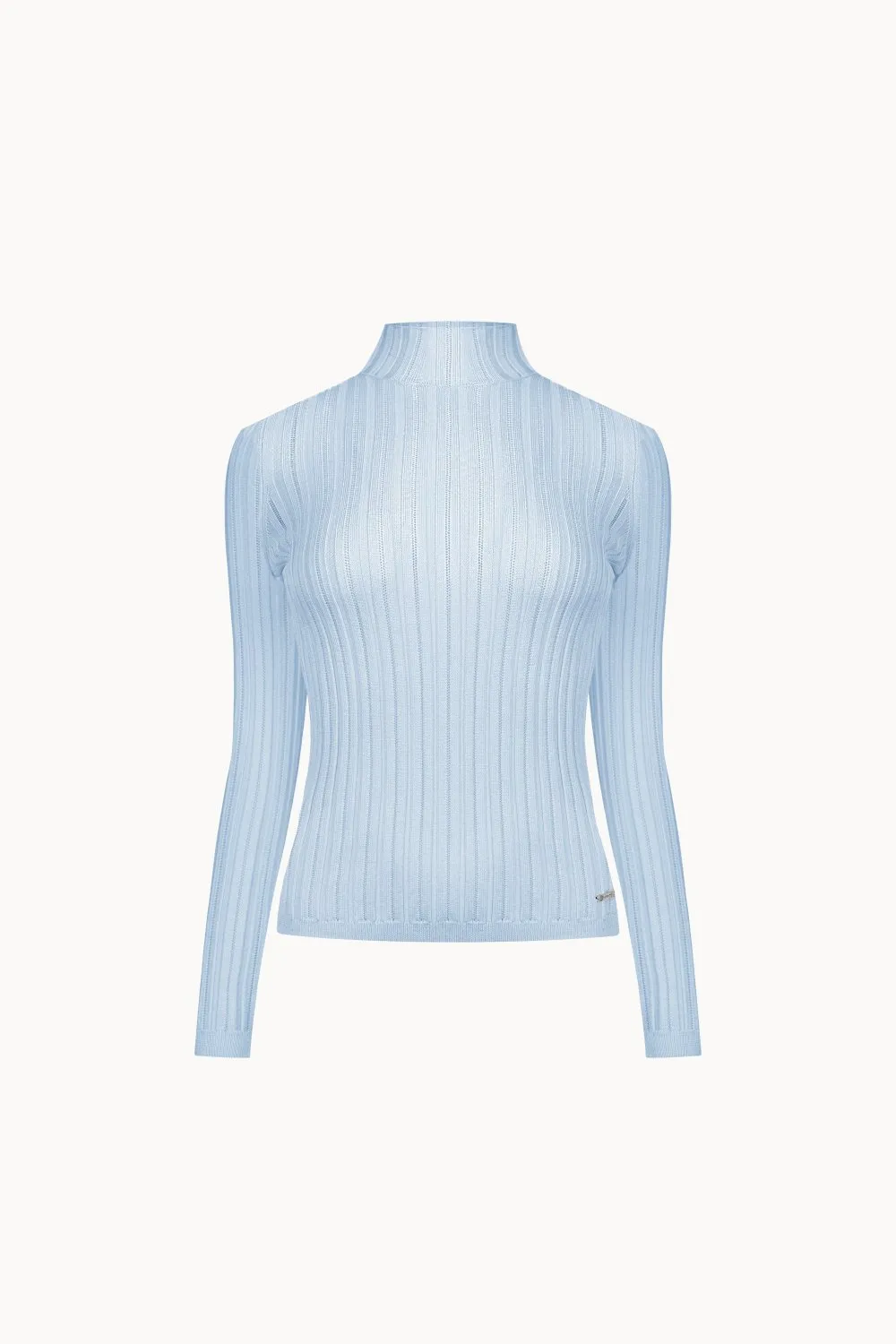 Openwork viscose sweater