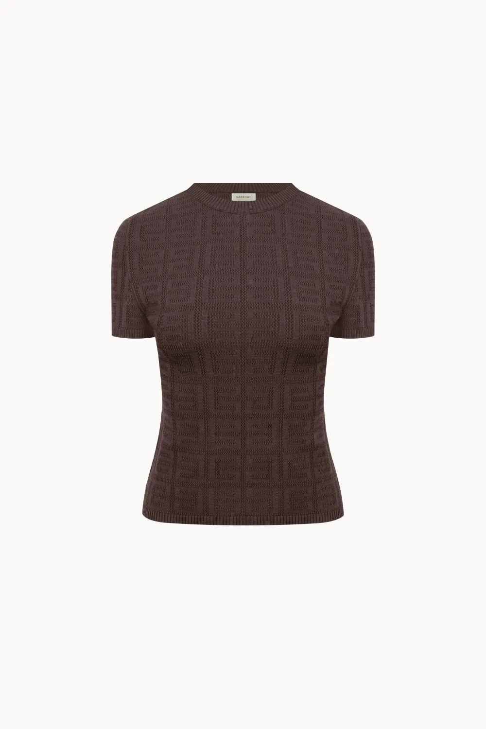 Monogram sweater with short sleeves