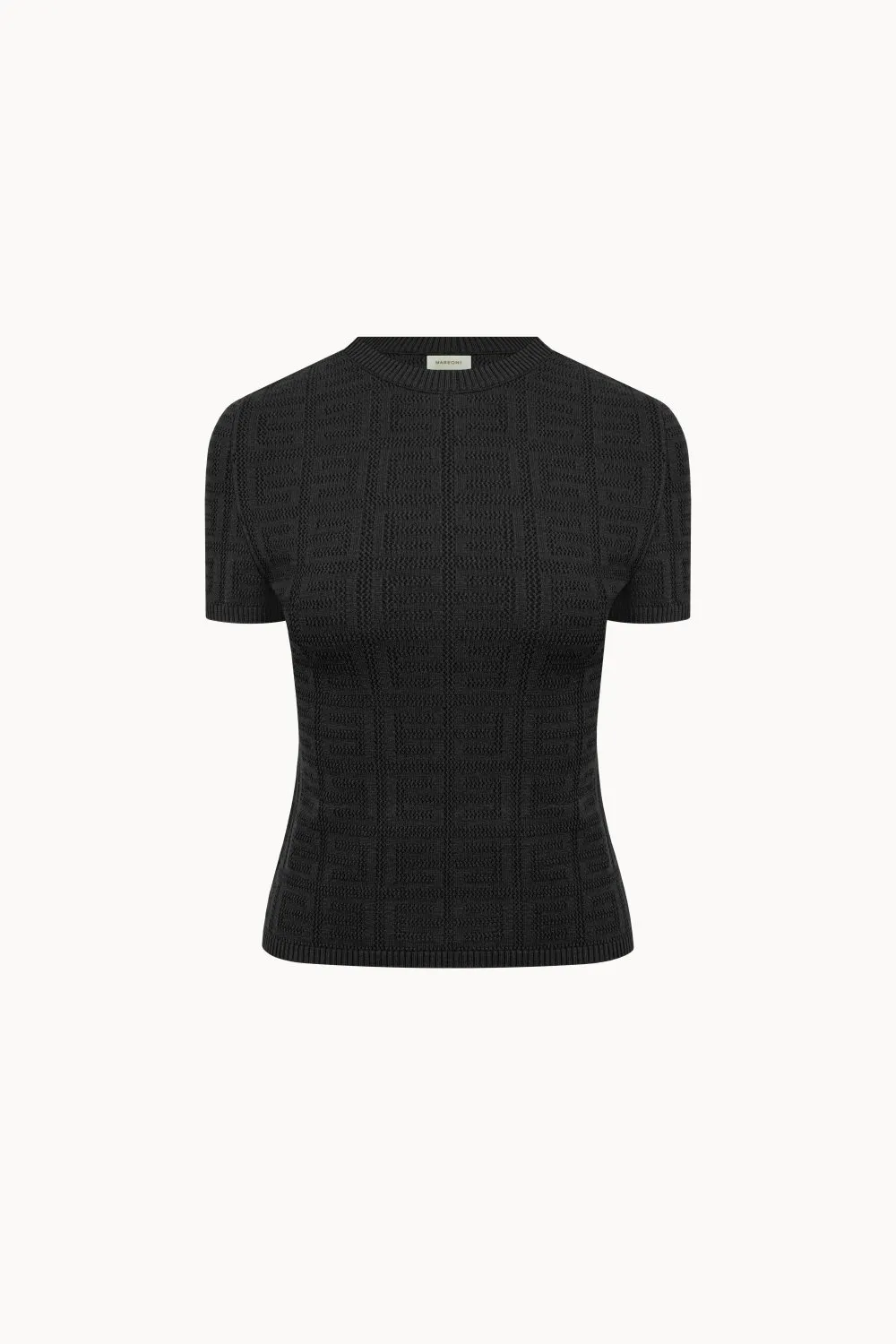 Monogram sweater with short sleeves 