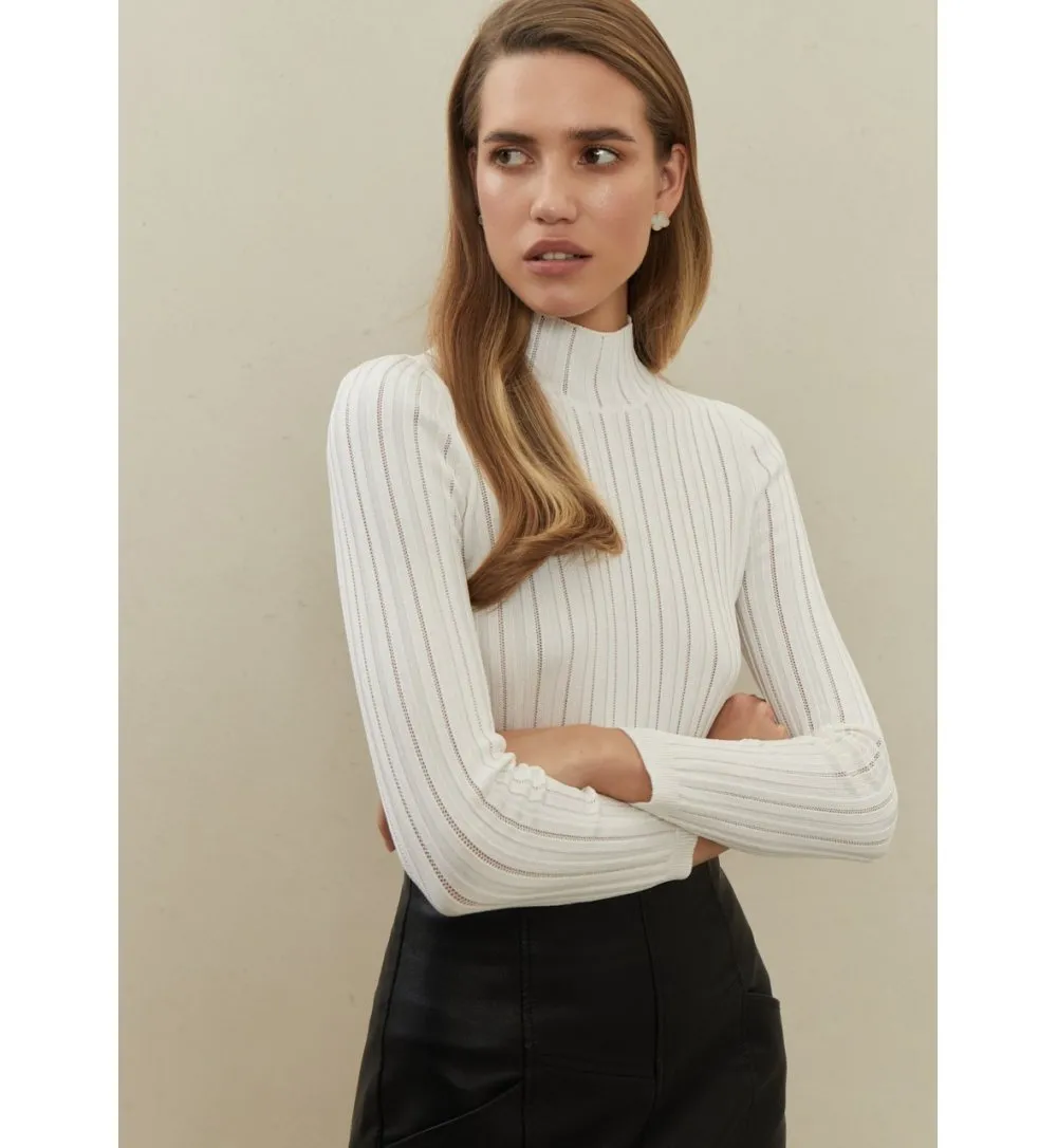 Openwork viscose sweater