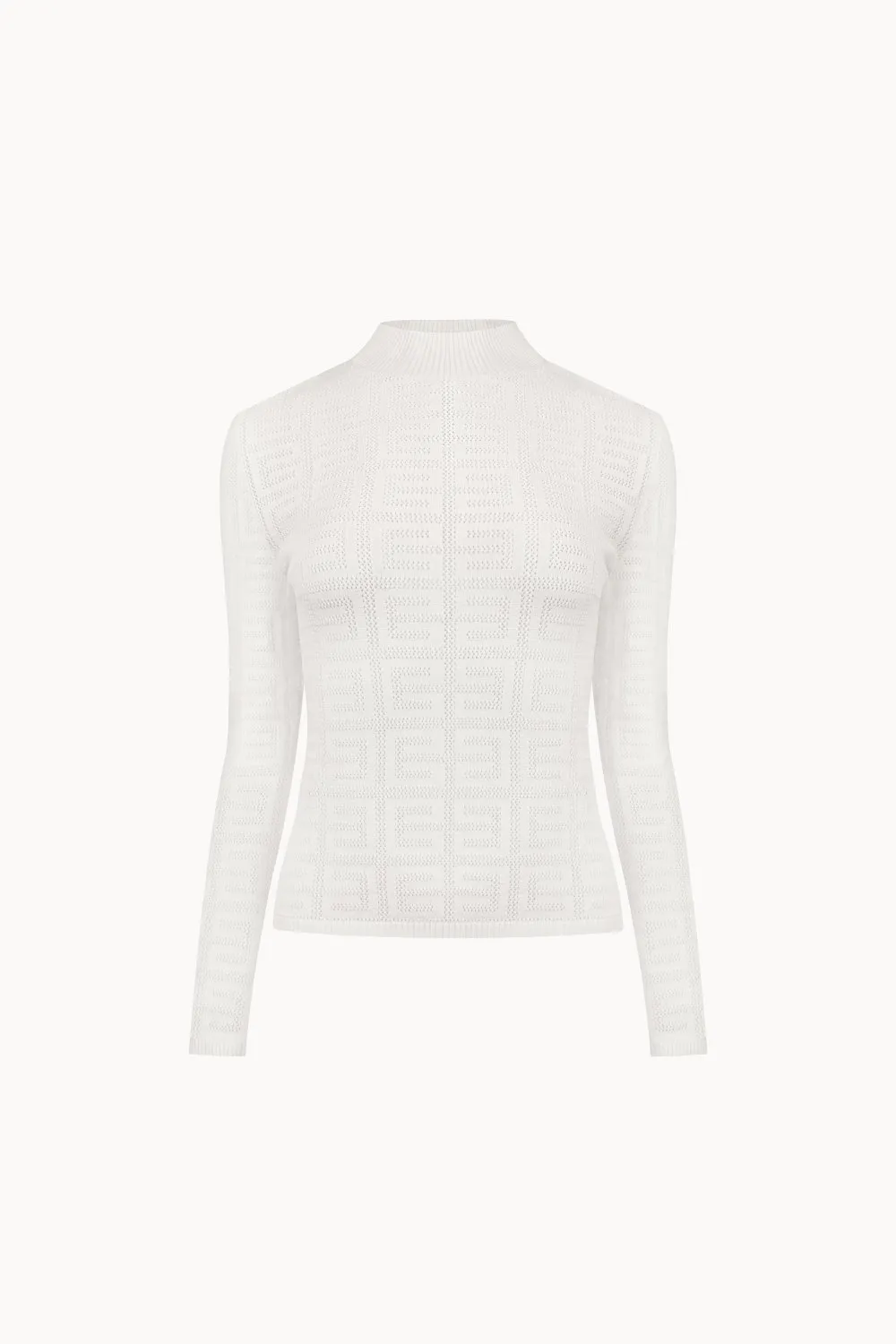 Viscose turtleneck with monogram 