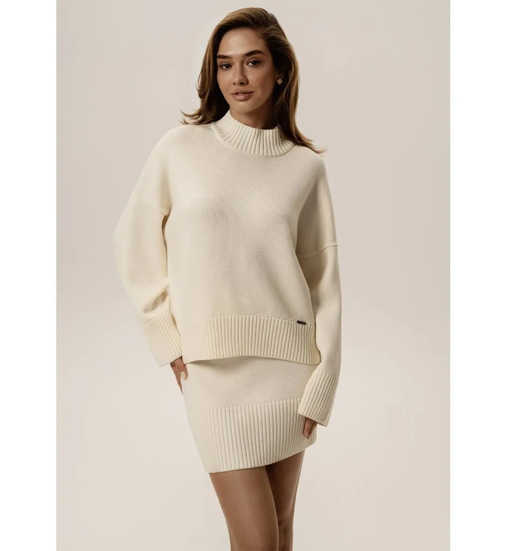Merino wool and viscose sweater