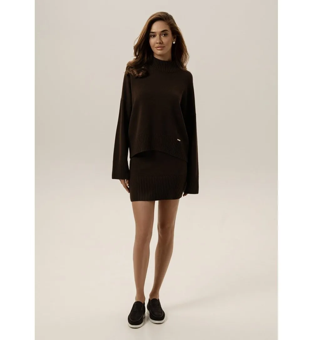 Merino wool and viscose sweater