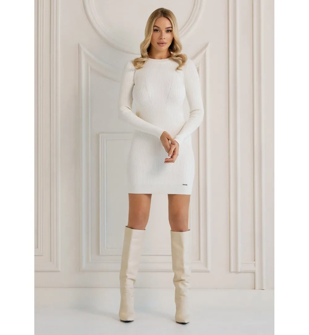 Fitted mini dress with long sleeves