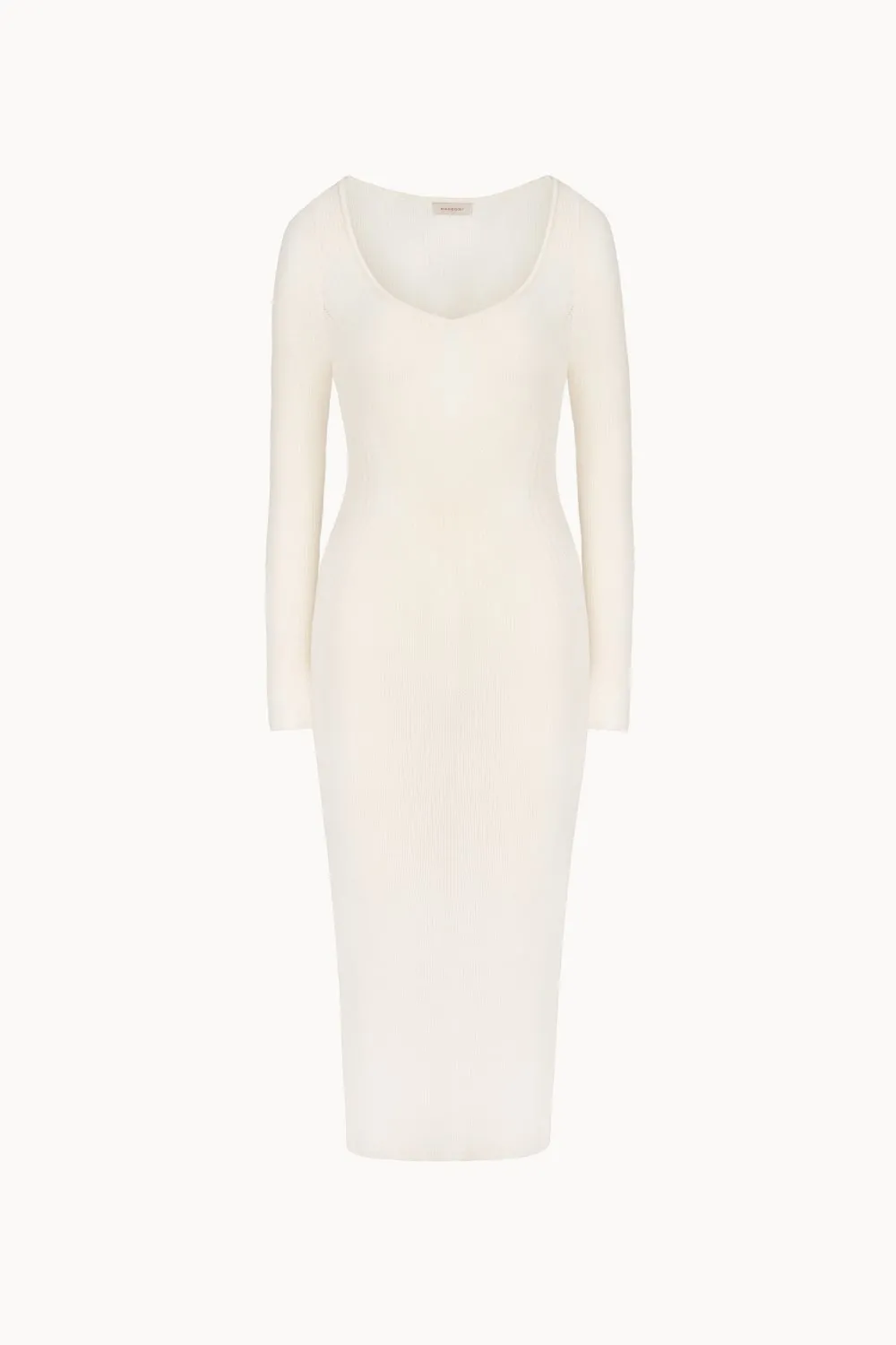 Textured merino wool midi dress