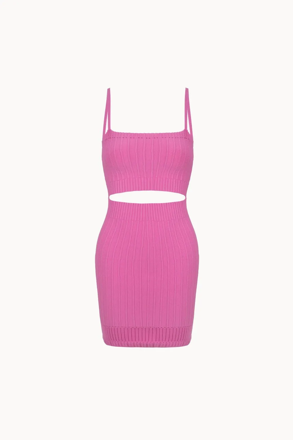 Textured mini dress with splendid cuts