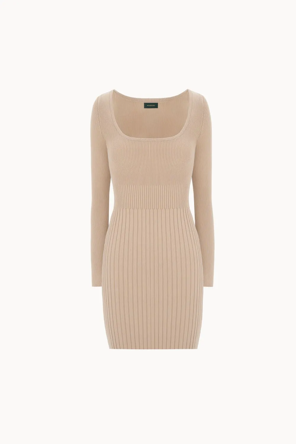 Mini dress with round neckline