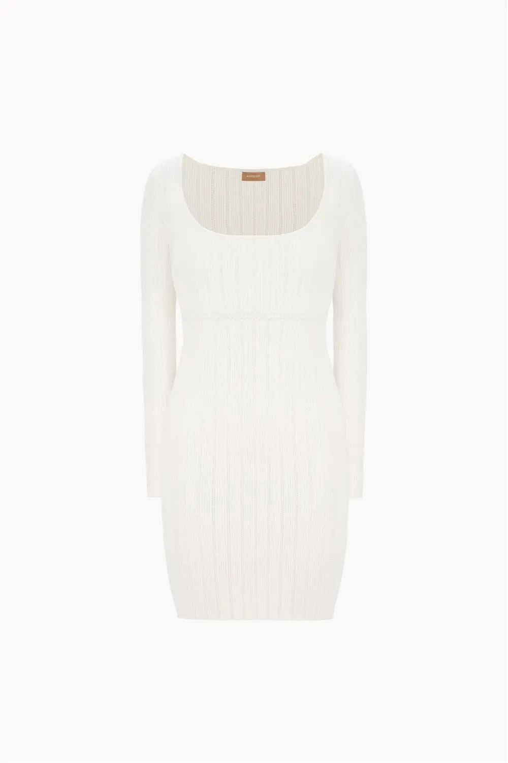 Openwork dress with a round neckline