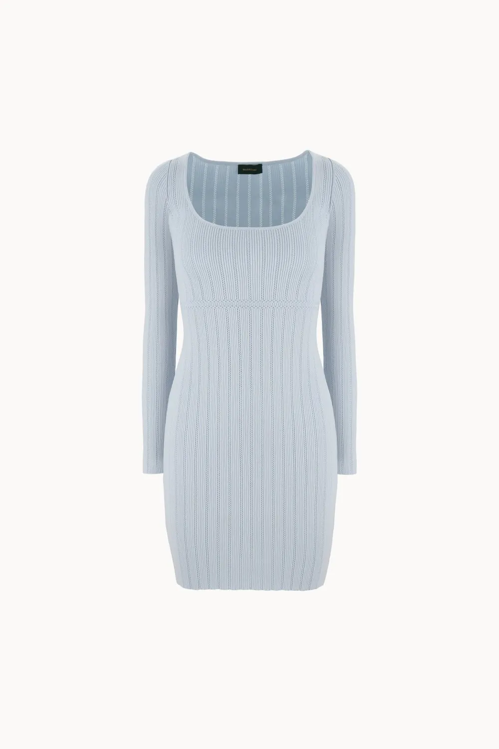 Openwork dress with a round neckline