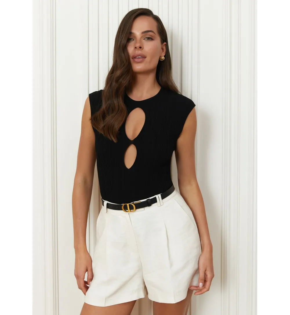 Viscose cutout top